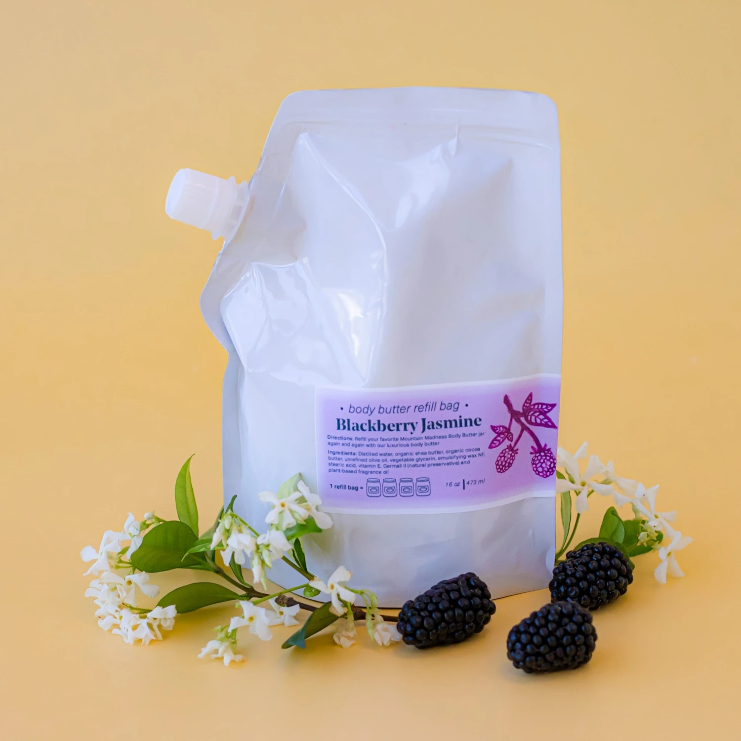 Blackberry Jasmine Body Butter- 16oz Refill 3 Blackberry Jasmine Body Butter- 16oz Refill